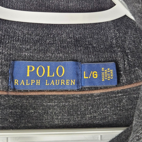 Polo Ralph Lauren Shawl Collar Pullover Sweater Mens Size L Luxury Cotton Preppy - Picture 3 of 7